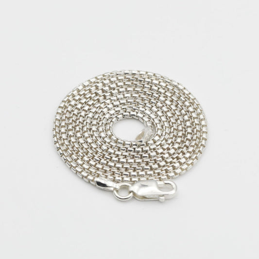 Sterling Silver Rounded Box Chain 1.mm