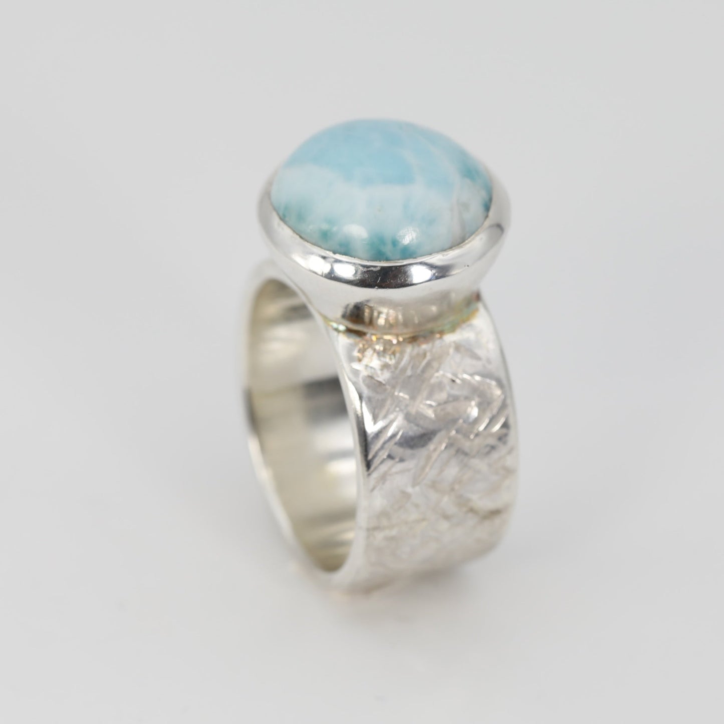 Larimar Textured Ring