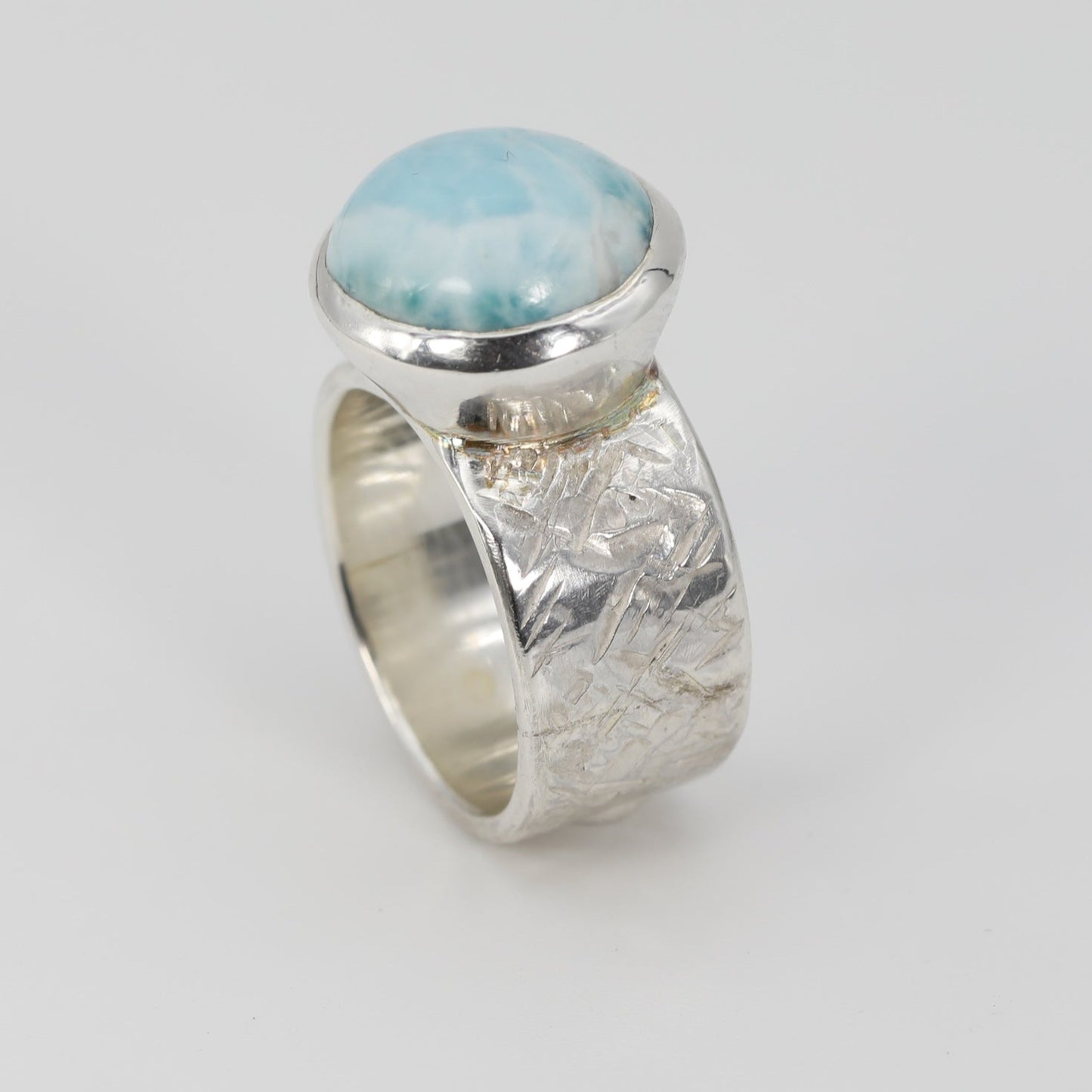 Larimar Textured Ring