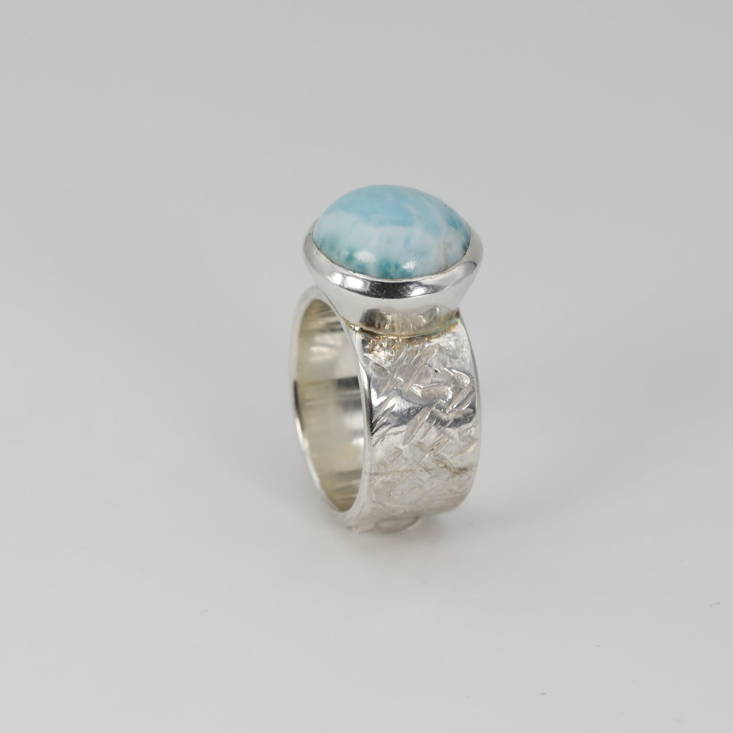 Larimar Textured Ring
