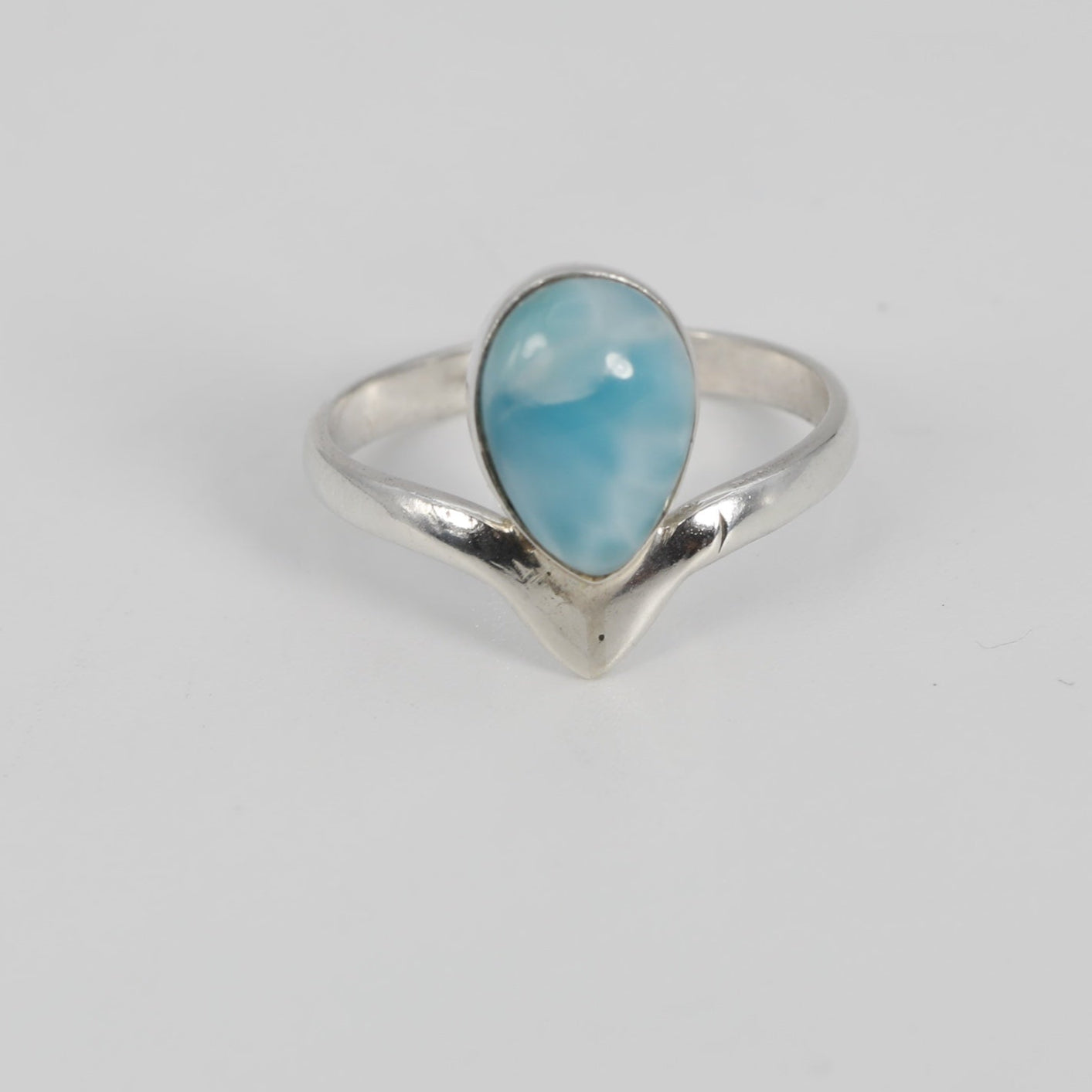 Pear Shaped Larimar Ring
