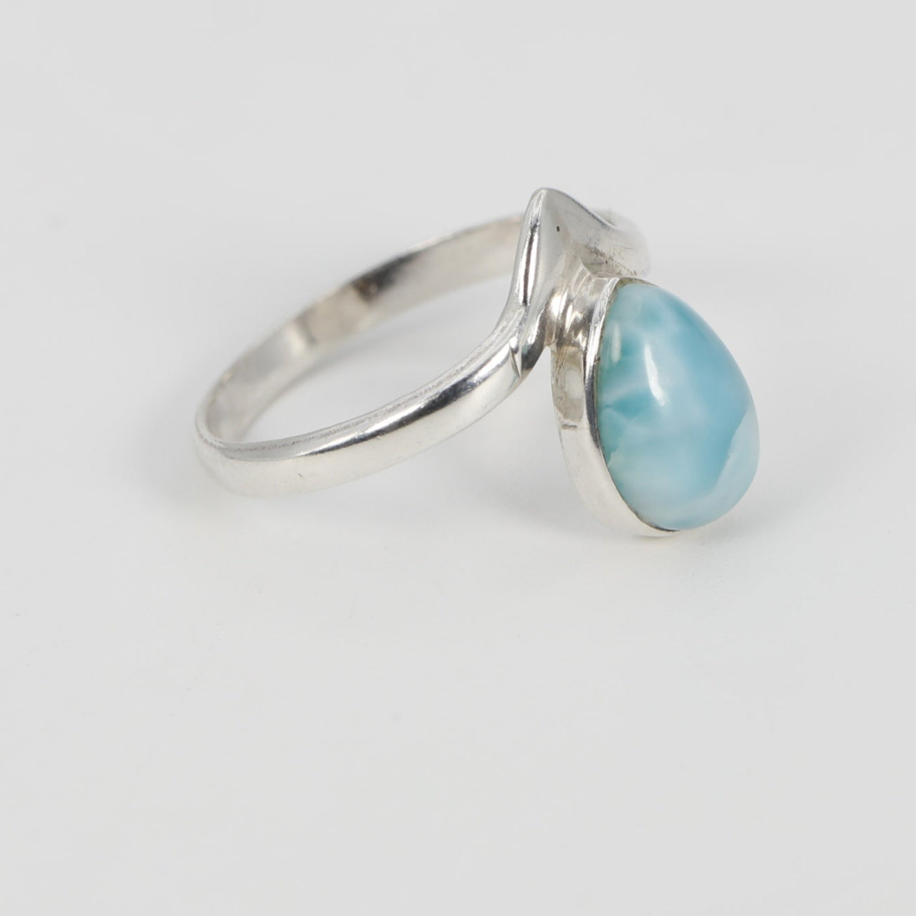 Pear Shaped Larimar Ring