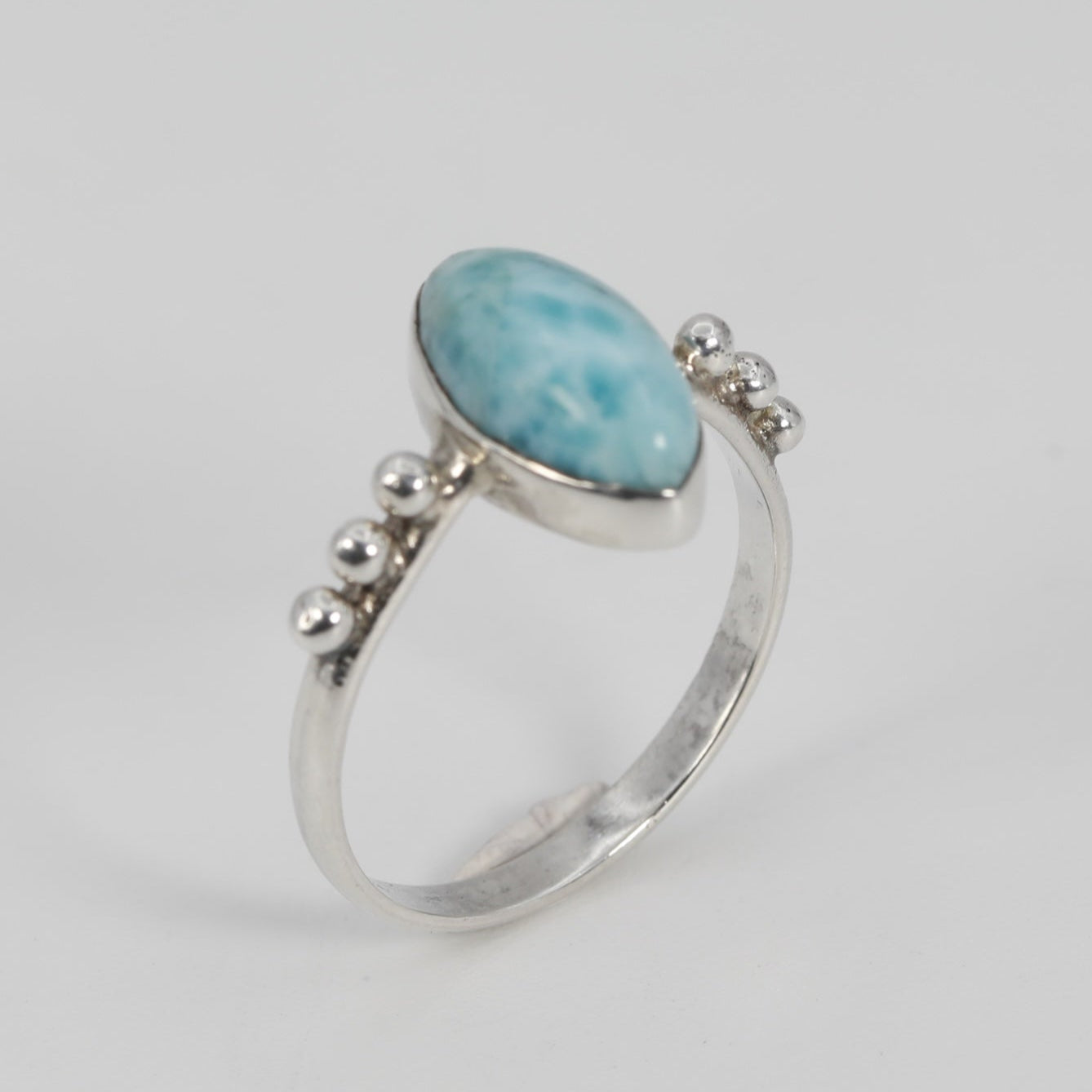 Doted Marquis Larimar Ring