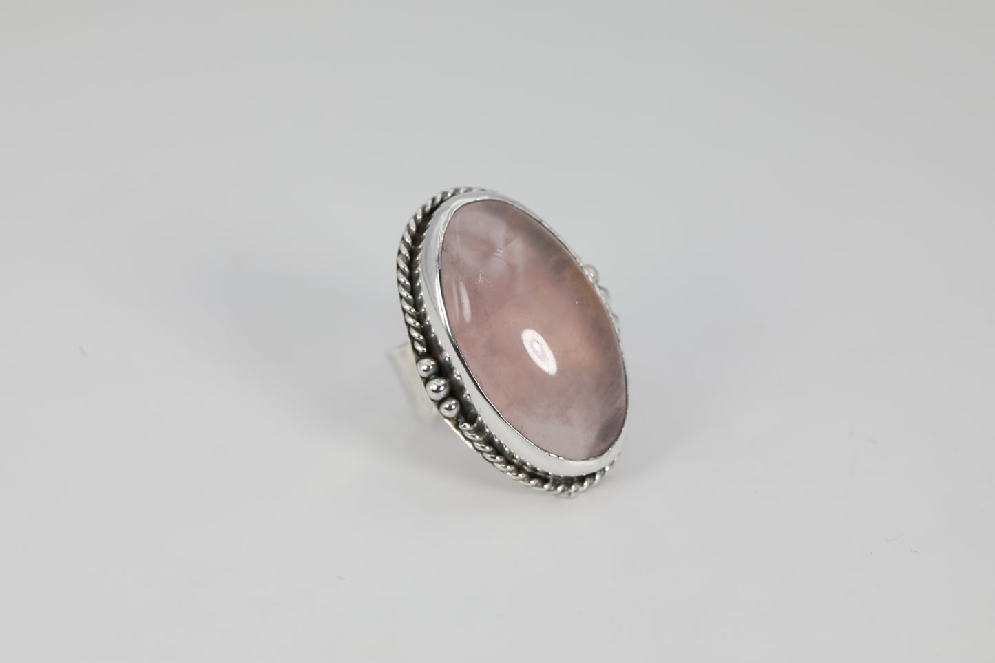 Large Rose Quartz Ring