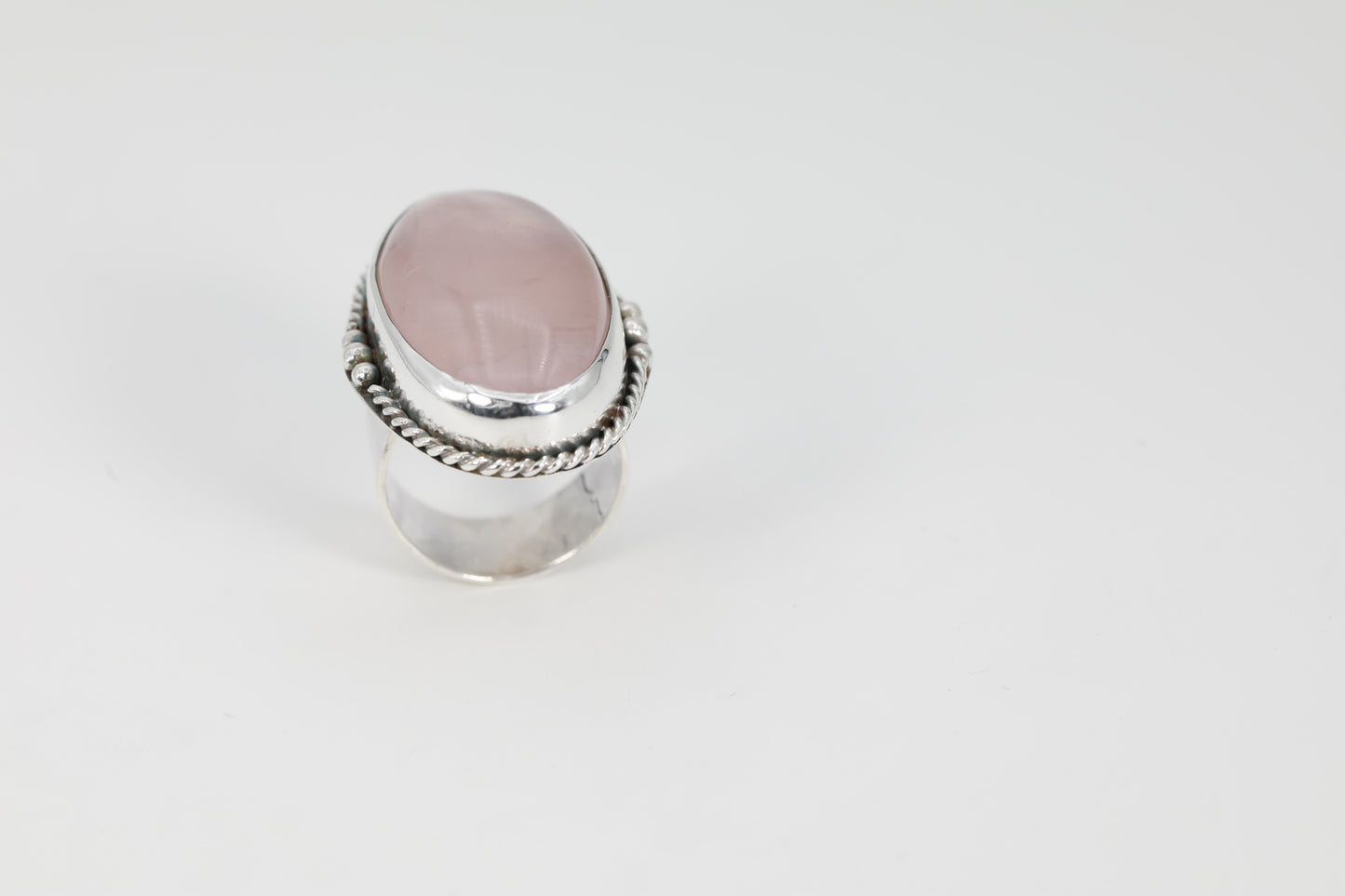 Large Rose Quartz Ring