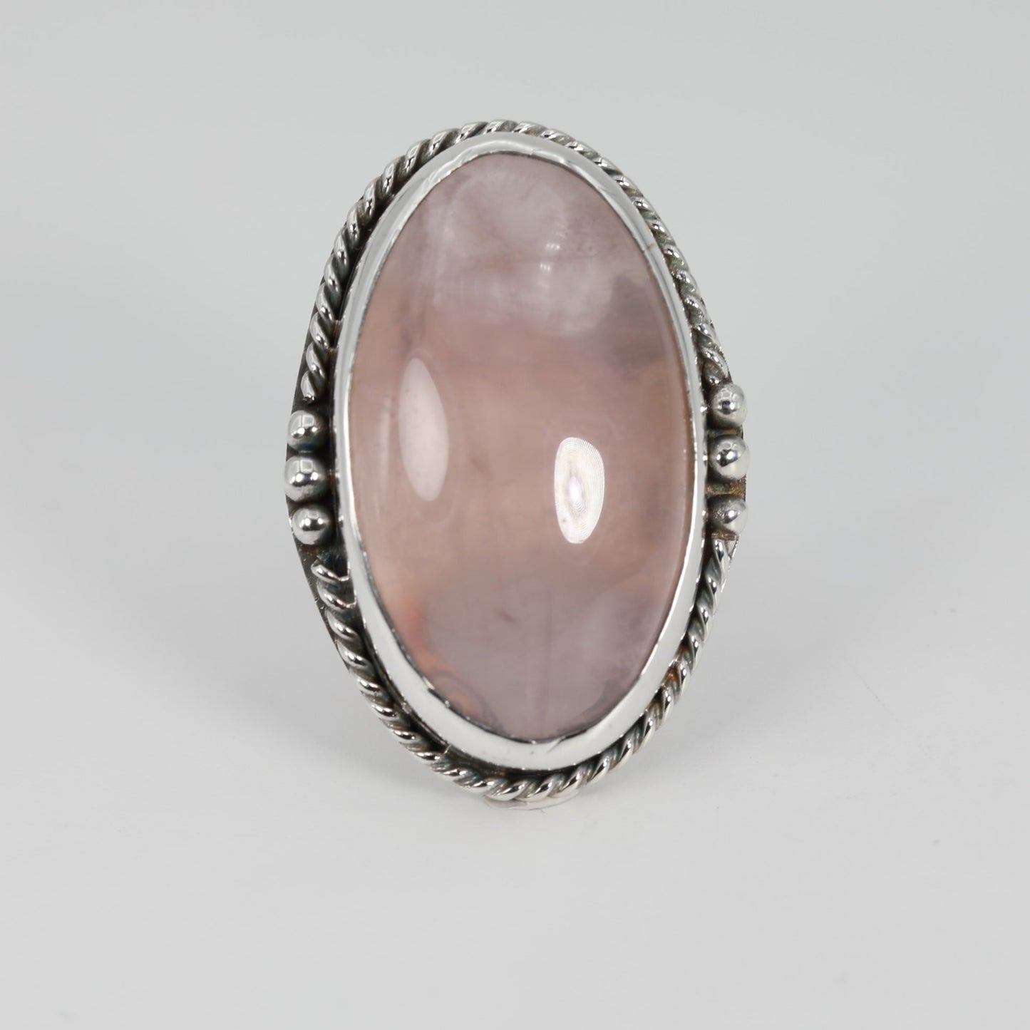 Large Rose Quartz Ring