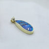 Ocean Blue Opal & Diamond Pendant