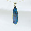 Ocean Blue Opal & Diamond Pendant