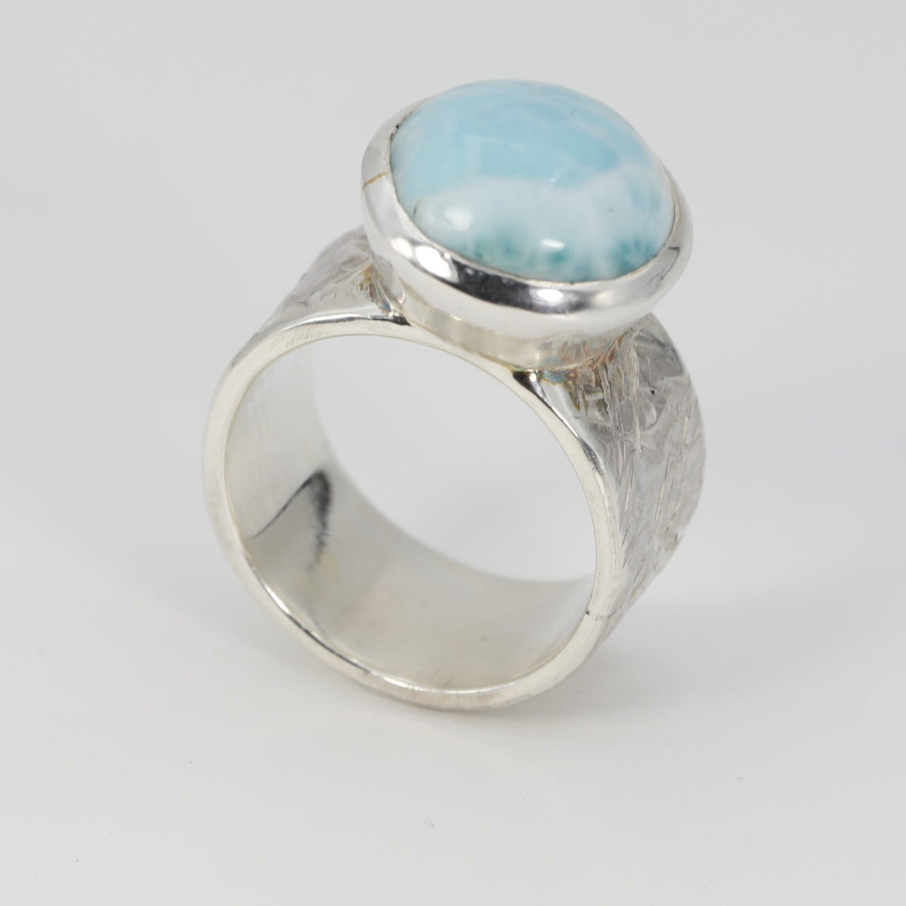 Larimar Textured Ring