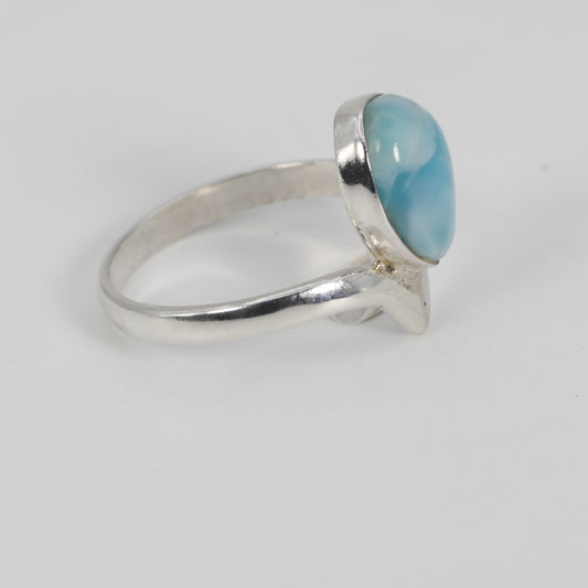 Pear Shaped Larimar Ring