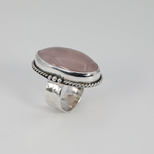 Large Rose Quartz Ring
