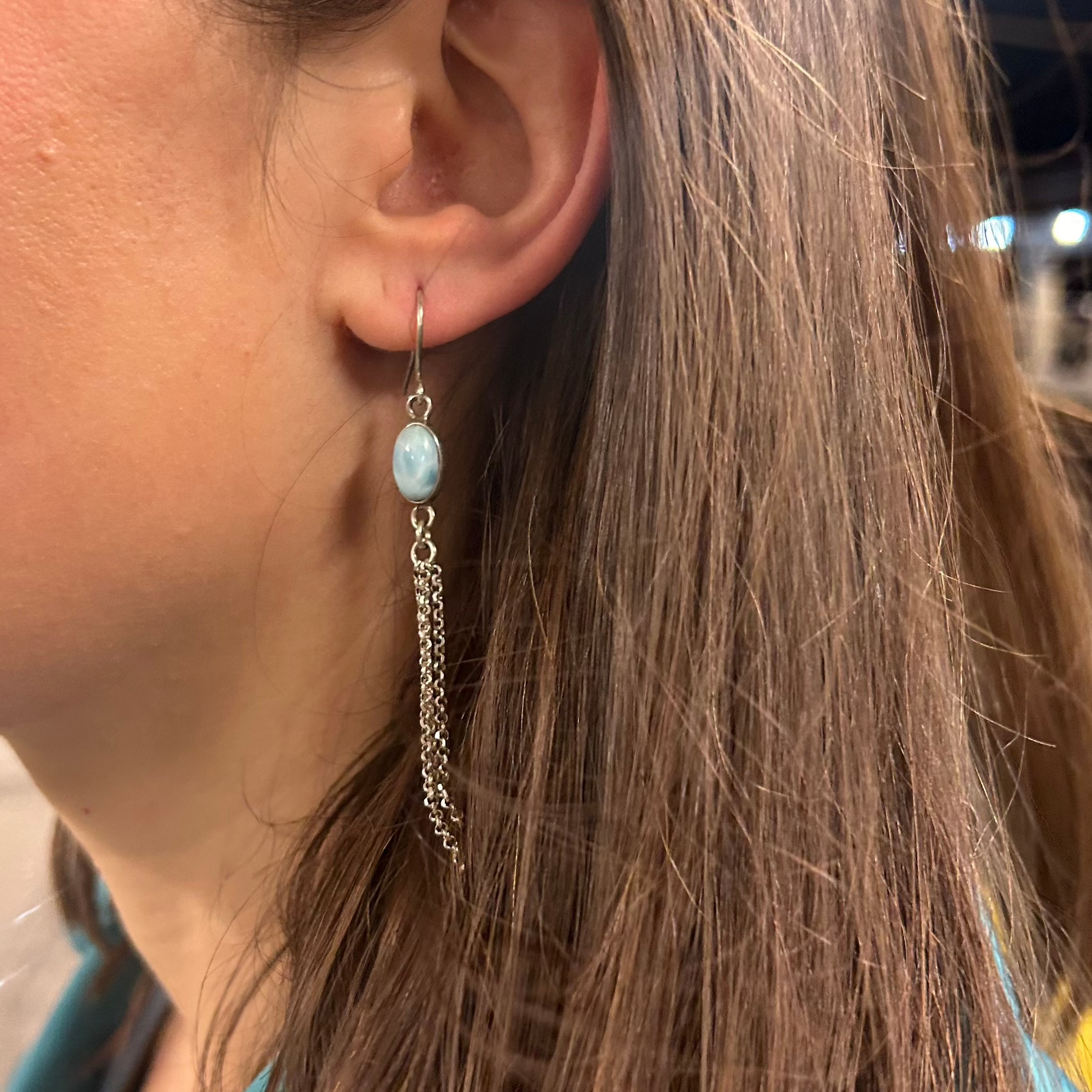 Larimar earings