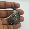 Amonite Fossil and Opal Pendant